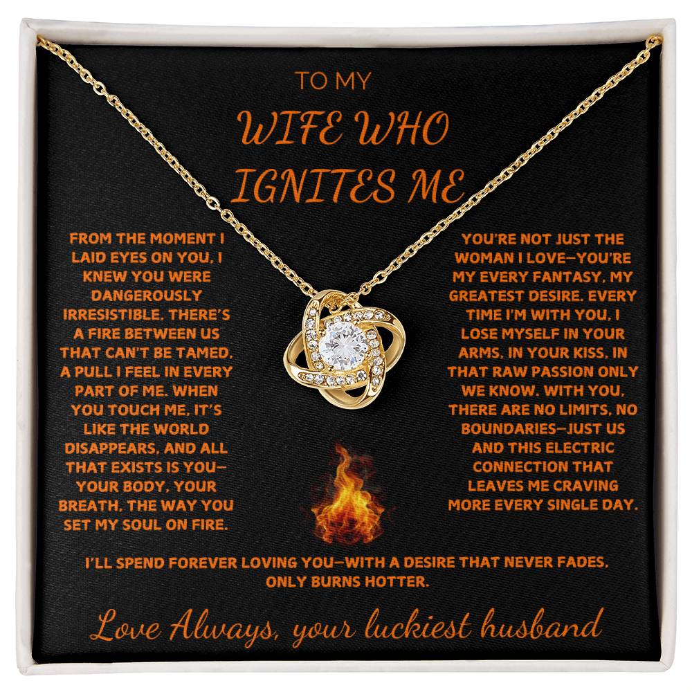 To the Woman Who Ignites My Soul - Stunning Necklace for Your Wife