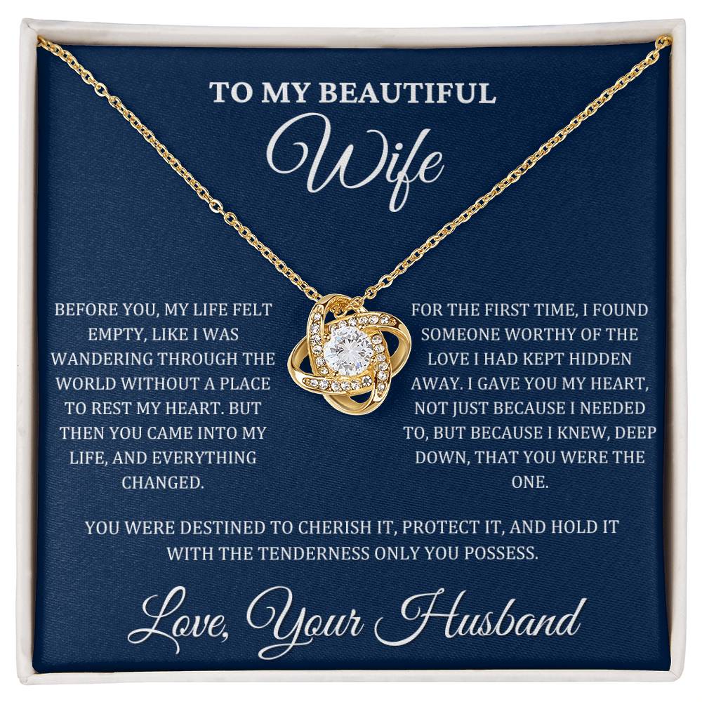 Heartfelt Necklace for Wife - 'You Changed Everything' Love Message from Husband  - Perfect Romantic Gift