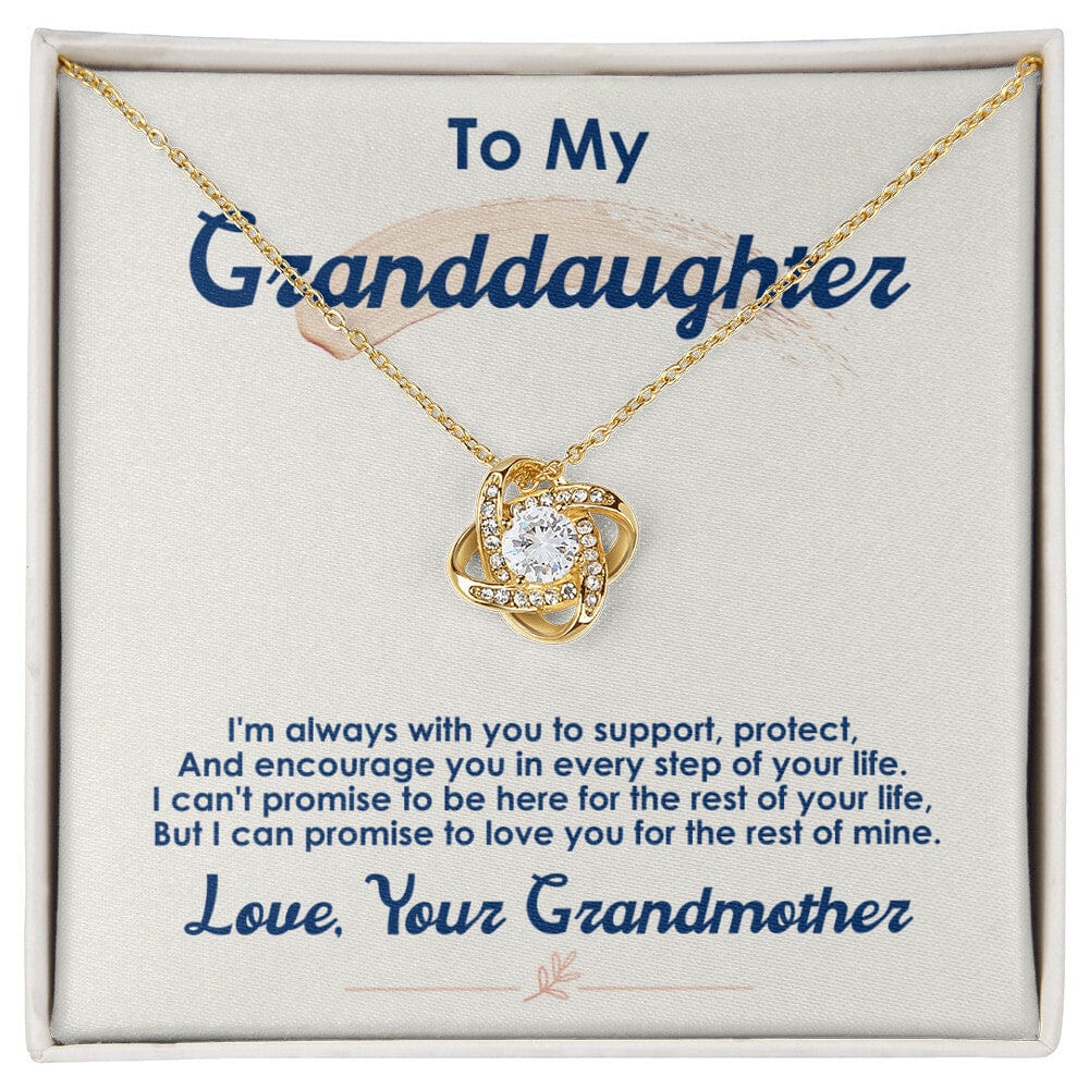 To My Granddaughter, I Love You For The Rest Of My Life - Love Knot Necklace