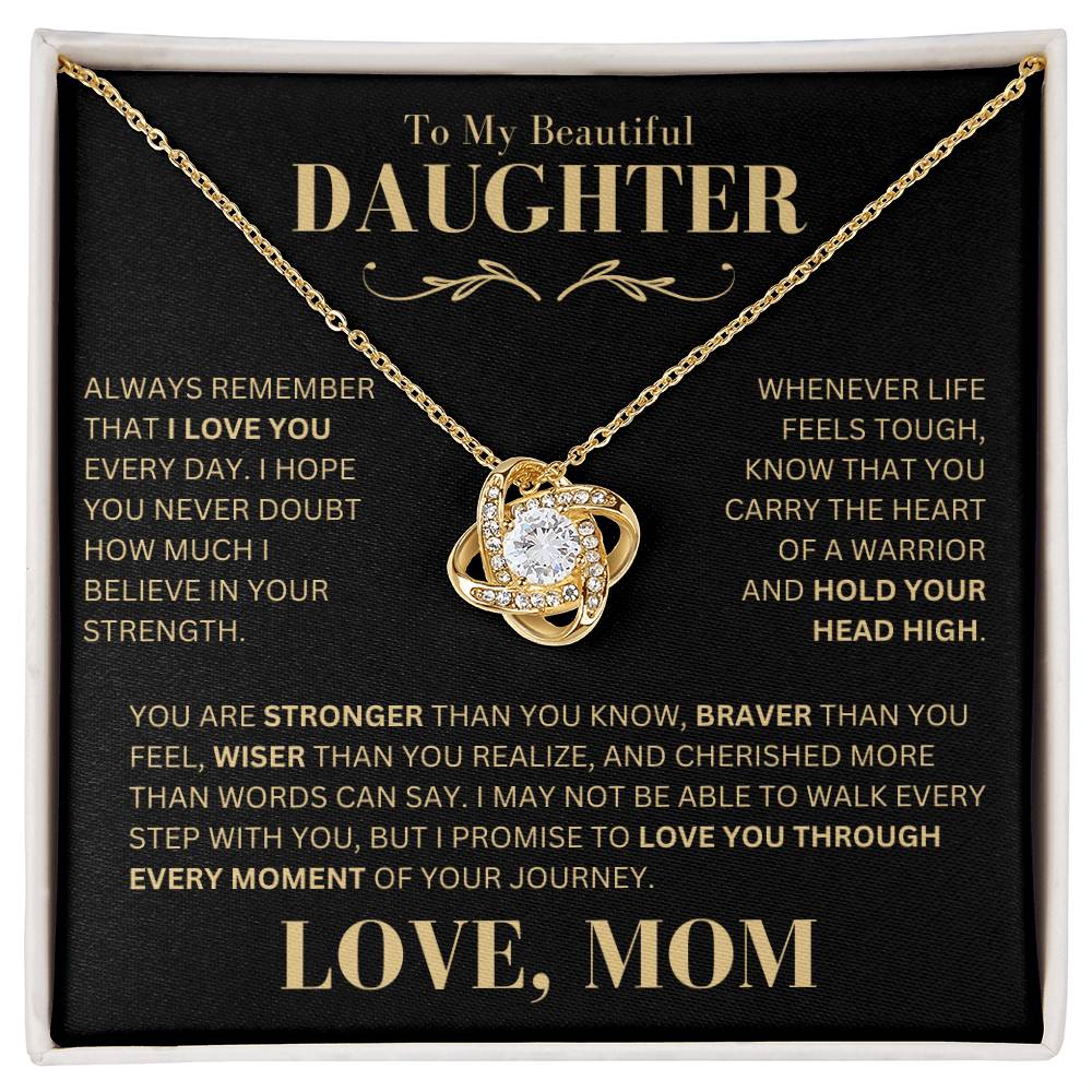 Beautiful Gift for Daughter From Mom "Always Remember That I Love You" Necklace