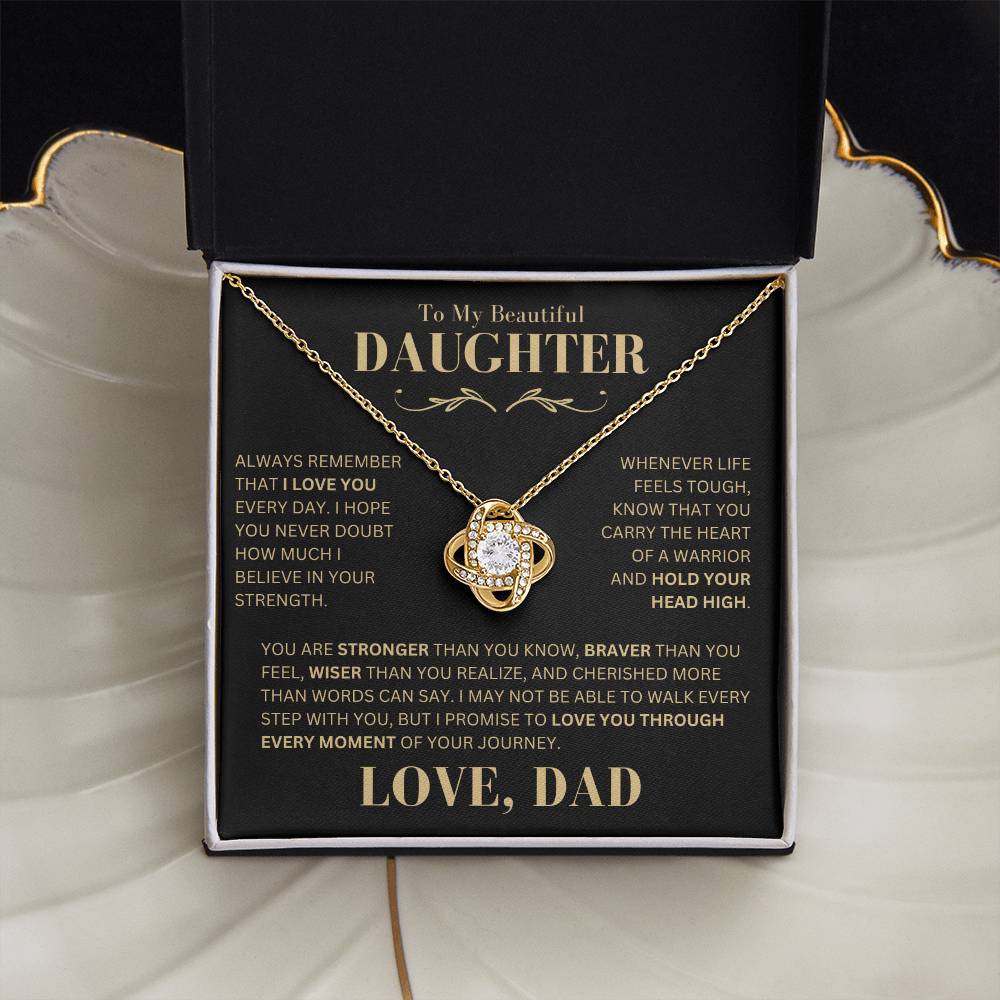 Beautiful Gift for Daughter From Dad "Always Remember That I Love You" Necklace