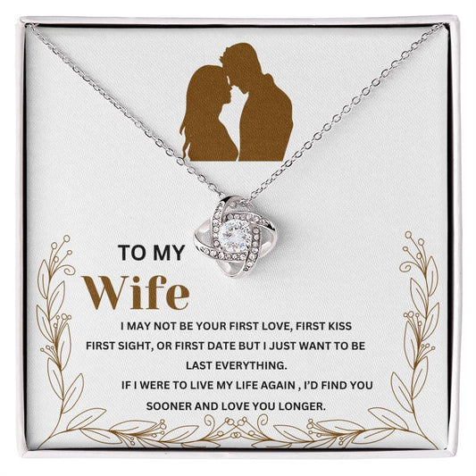 Sentimental Necklace for Wife - 'Last Love, Forever' Message from Husband- Thoughtful Anniversary Gift