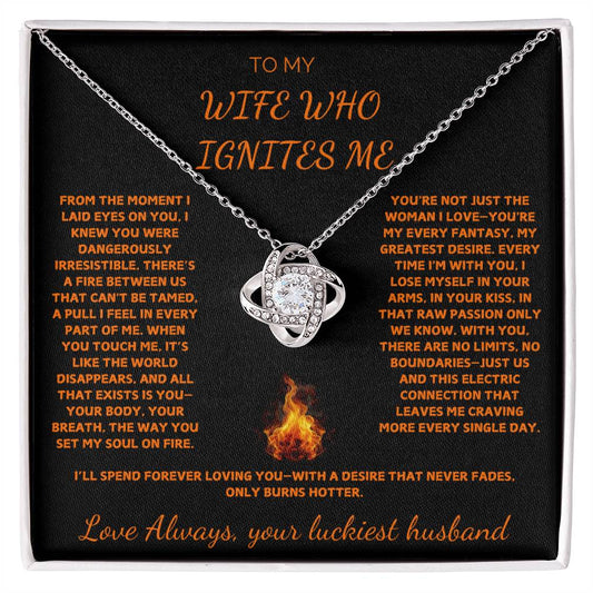 To the Woman Who Ignites My Soul - Stunning Necklace for Your Wife