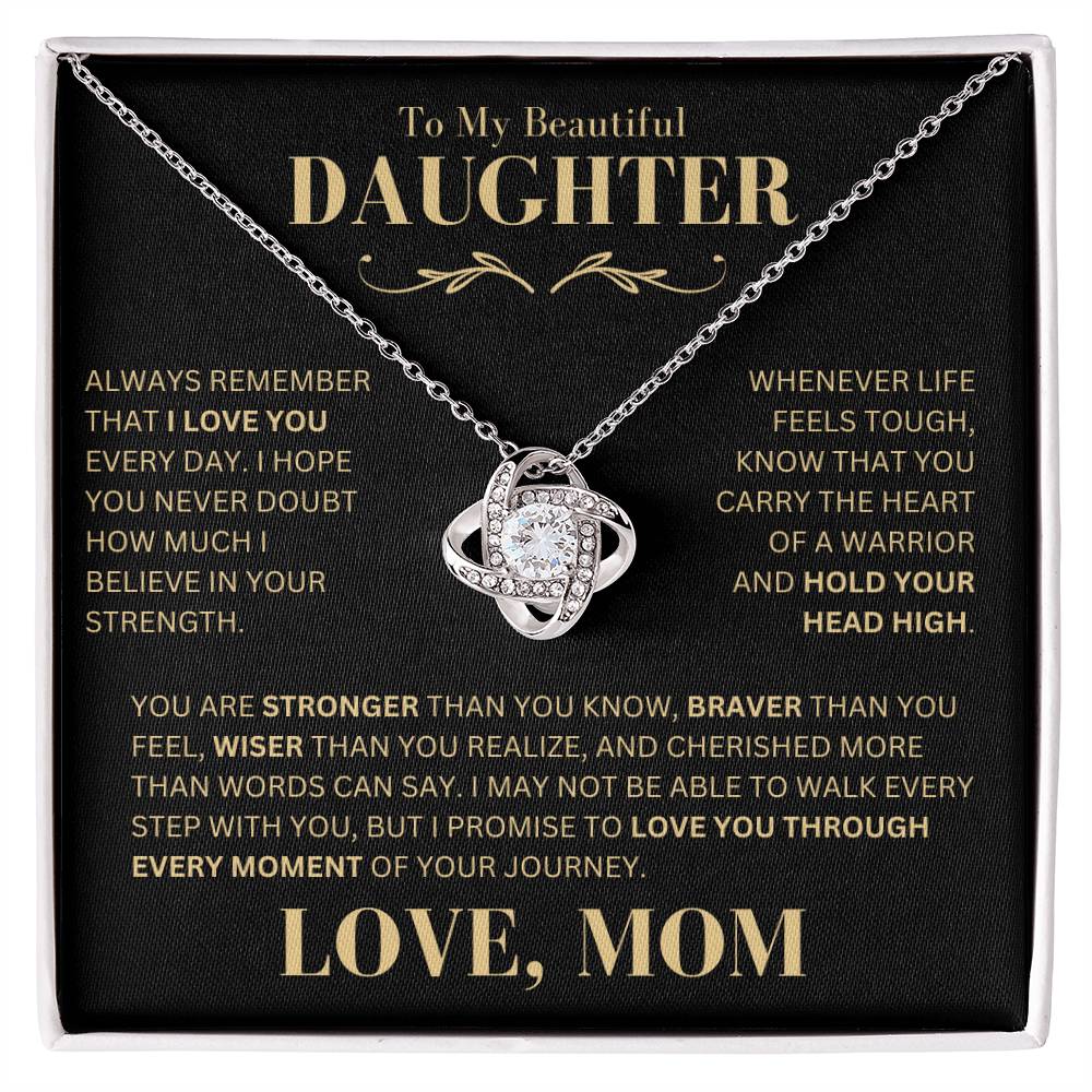 Beautiful Gift for Daughter From Mom "Always Remember That I Love You" Necklace