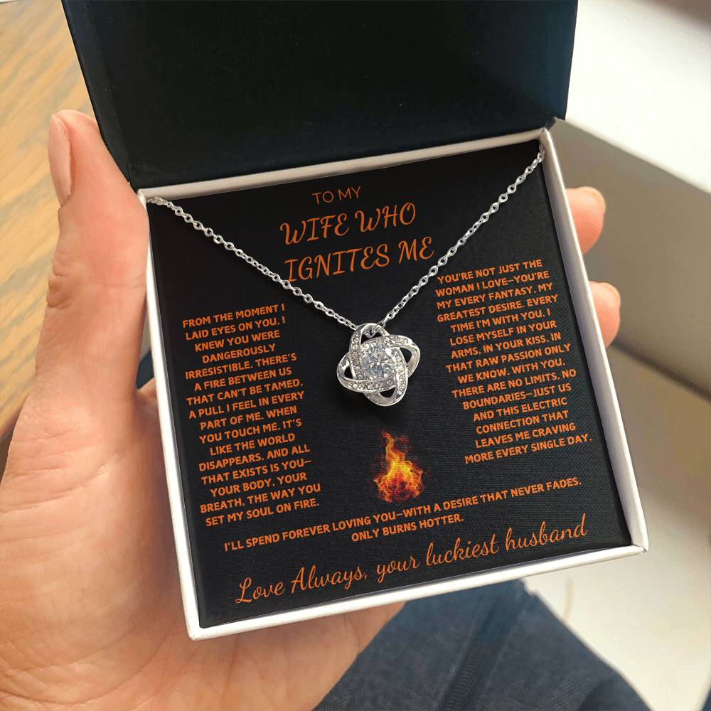 To the Woman Who Ignites My Soul - Stunning Necklace for Your Wife