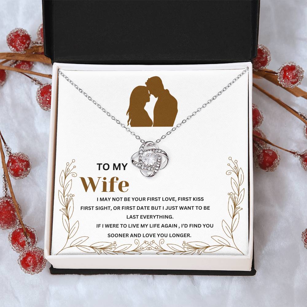 Sentimental Necklace for Wife - 'Last Love, Forever' Message from Husband- Thoughtful Anniversary Gift