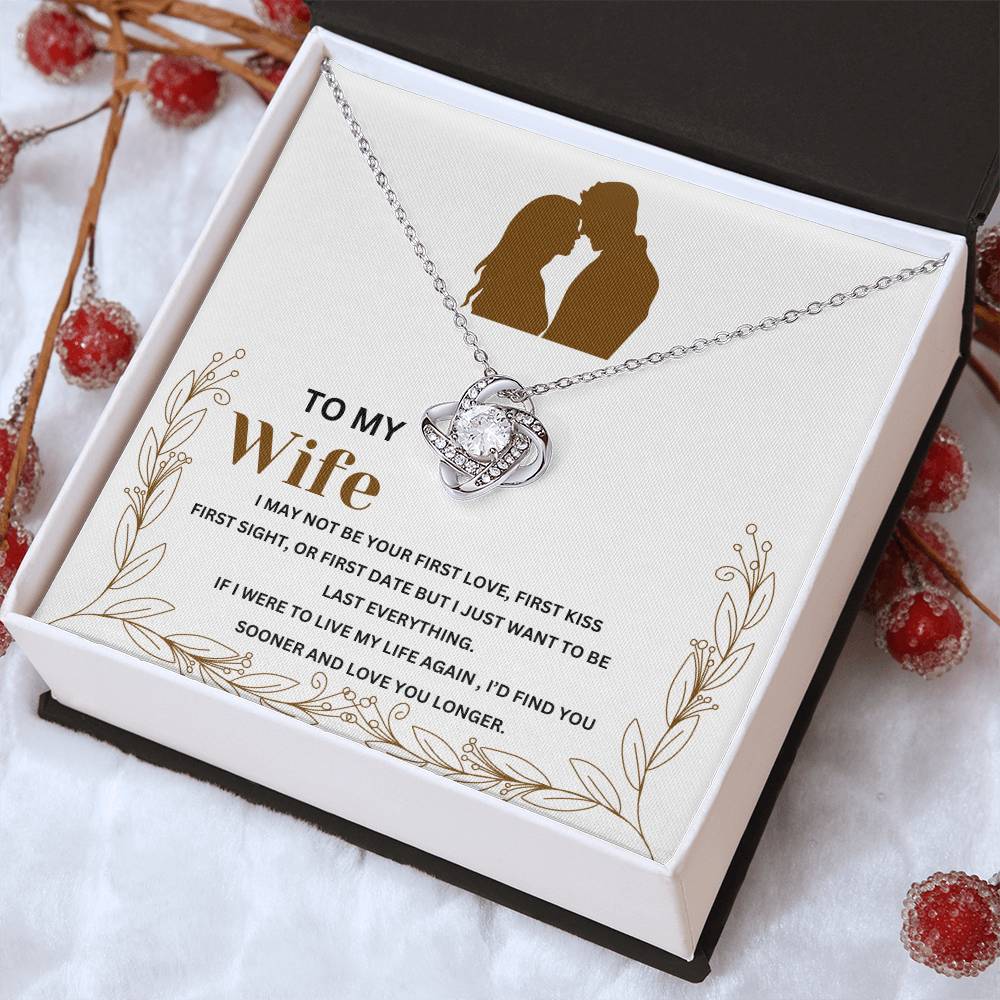 Sentimental Necklace for Wife - 'Last Love, Forever' Message from Husband- Thoughtful Anniversary Gift