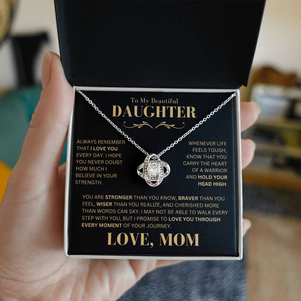 Beautiful Gift for Daughter From Mom "Always Remember That I Love You" Necklace