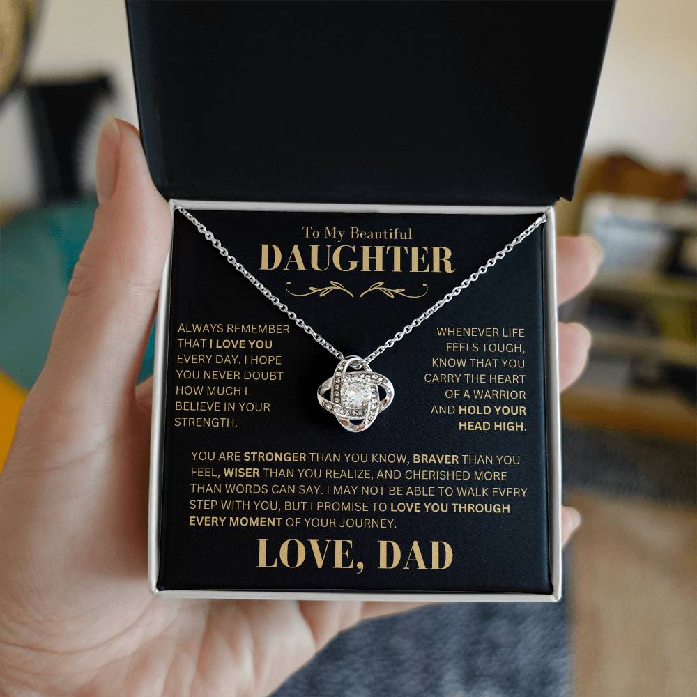 Beautiful Gift for Daughter From Dad "Always Remember That I Love You" Necklace