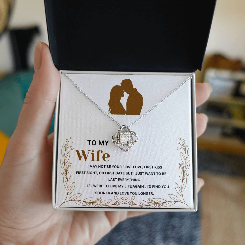 Sentimental Necklace for Wife - 'Last Love, Forever' Message from Husband- Thoughtful Anniversary Gift