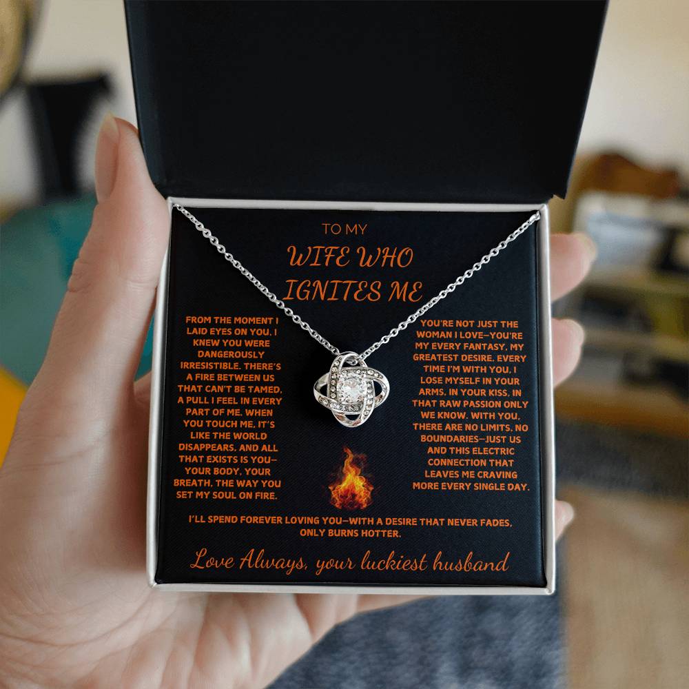 To the Woman Who Ignites My Soul - Stunning Necklace for Your Wife