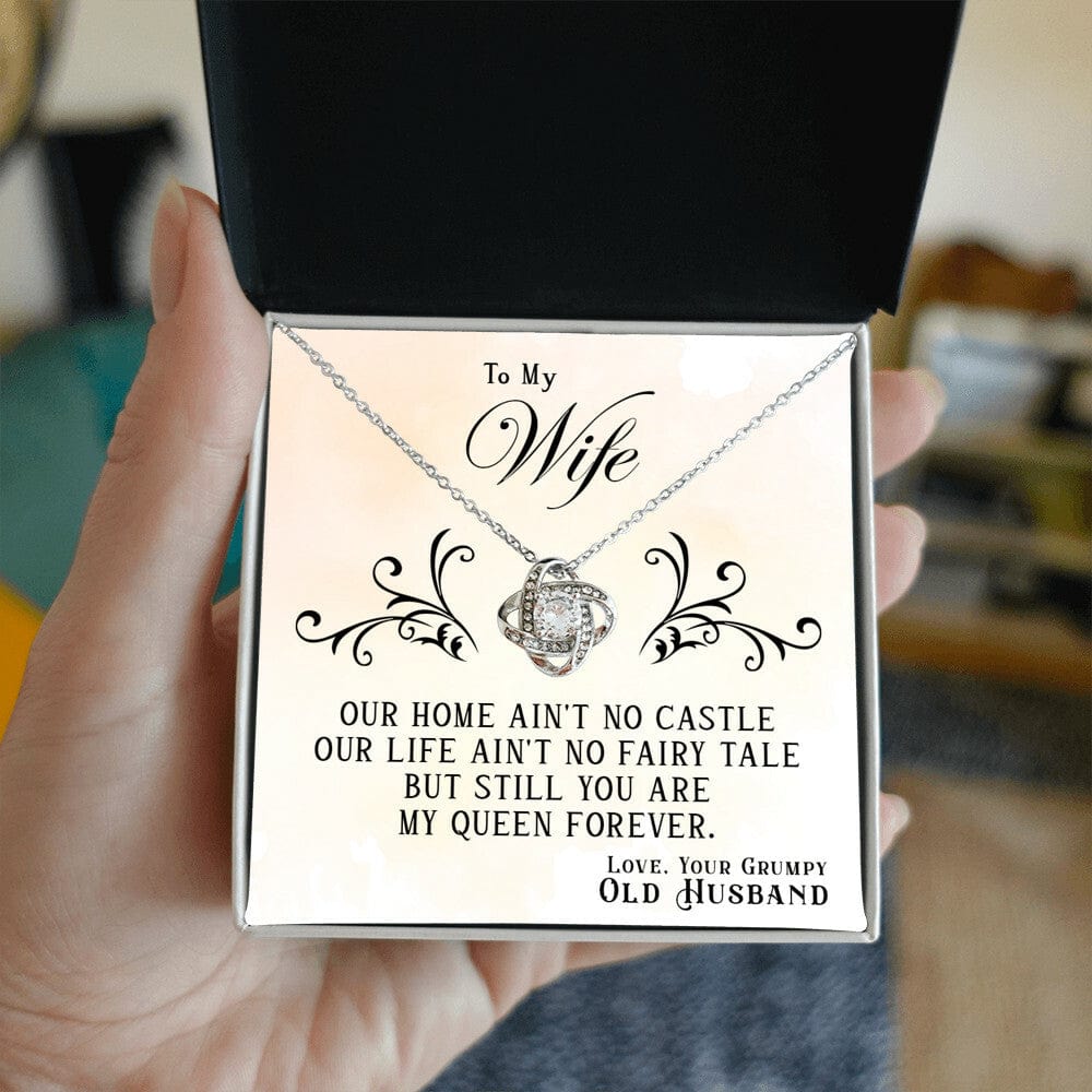 To My Wife, You Are My Queen Forever - Love Knot Necklace