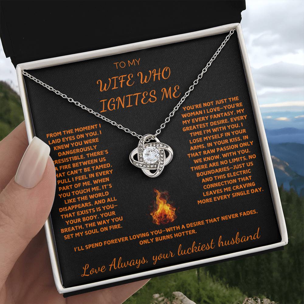 To the Woman Who Ignites My Soul - Stunning Necklace for Your Wife