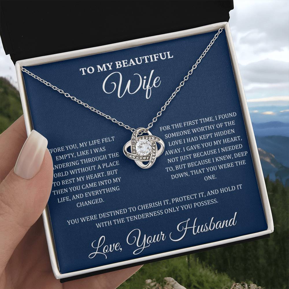 Heartfelt Necklace for Wife - 'You Changed Everything' Love Message from Husband  - Perfect Romantic Gift