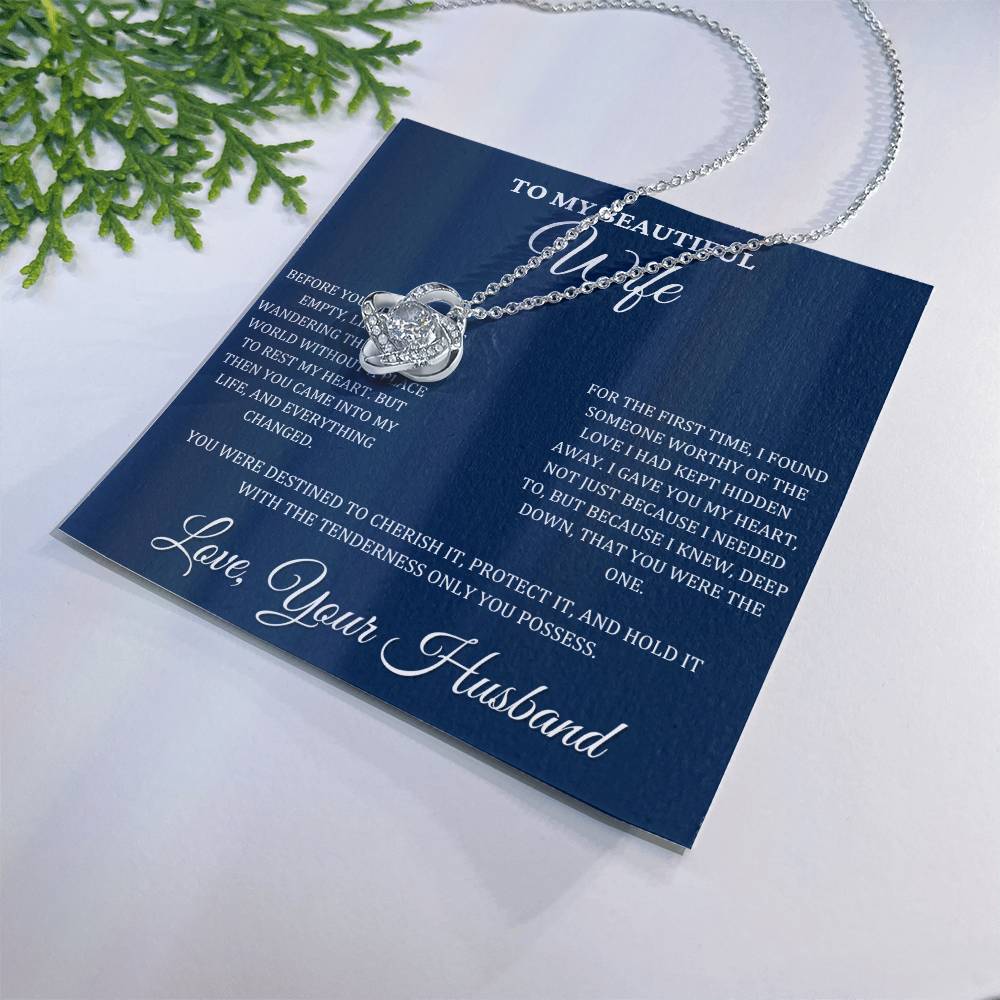 Heartfelt Necklace for Wife - 'You Changed Everything' Love Message from Husband  - Perfect Romantic Gift