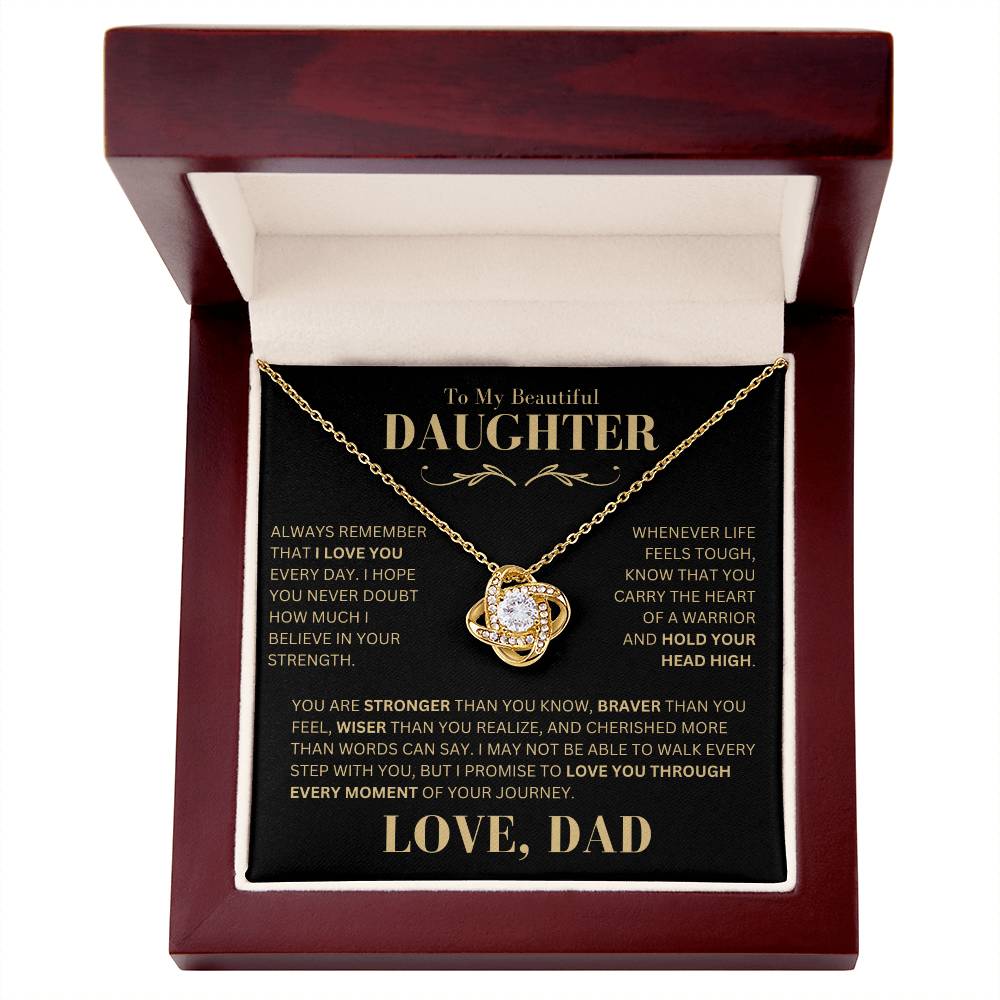 Beautiful Gift for Daughter From Dad "Always Remember That I Love You" Necklace