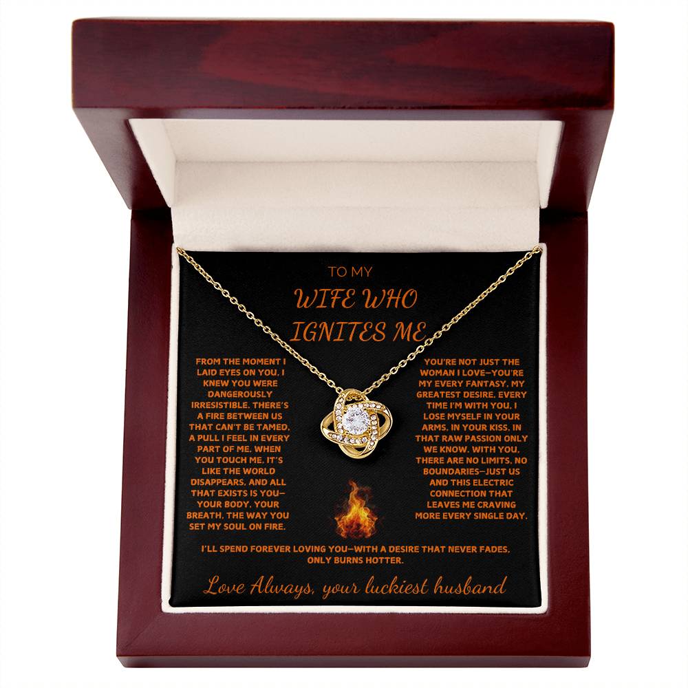 To the Woman Who Ignites My Soul - Stunning Necklace for Your Wife