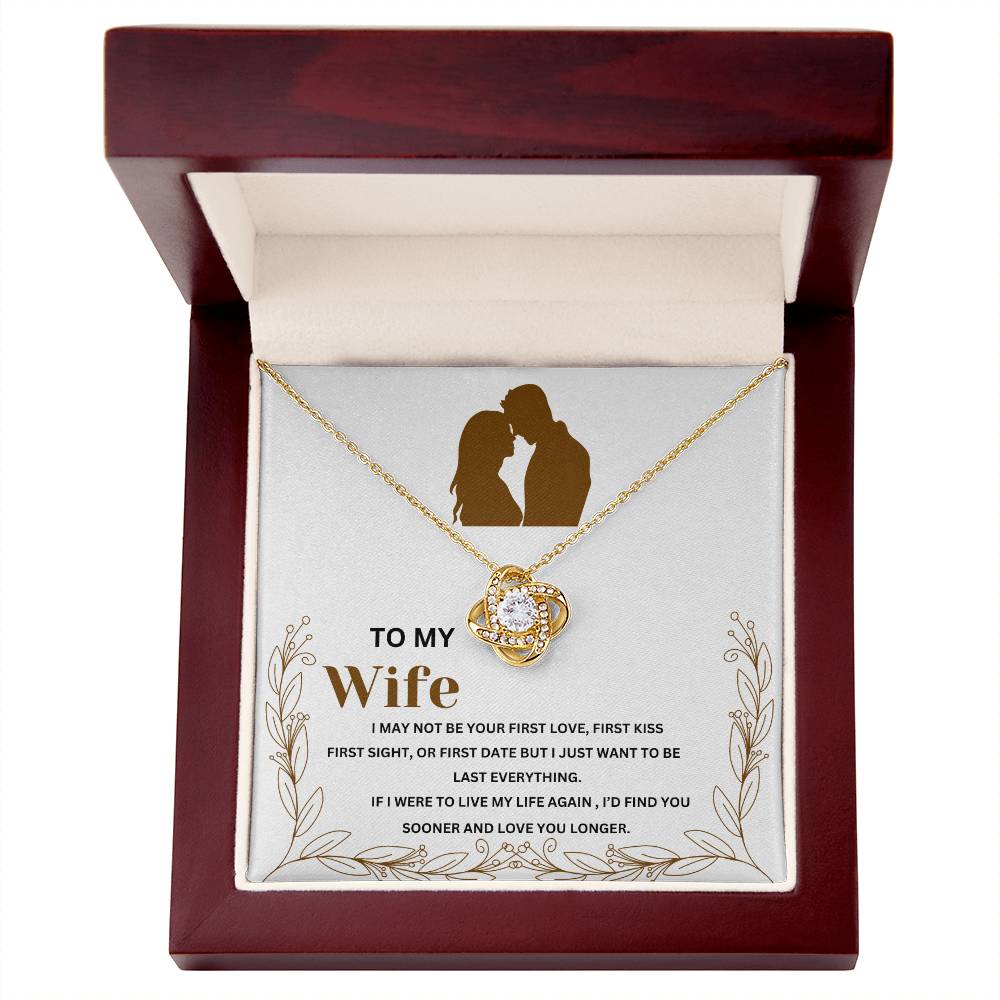 Sentimental Necklace for Wife - 'Last Love, Forever' Message from Husband- Thoughtful Anniversary Gift