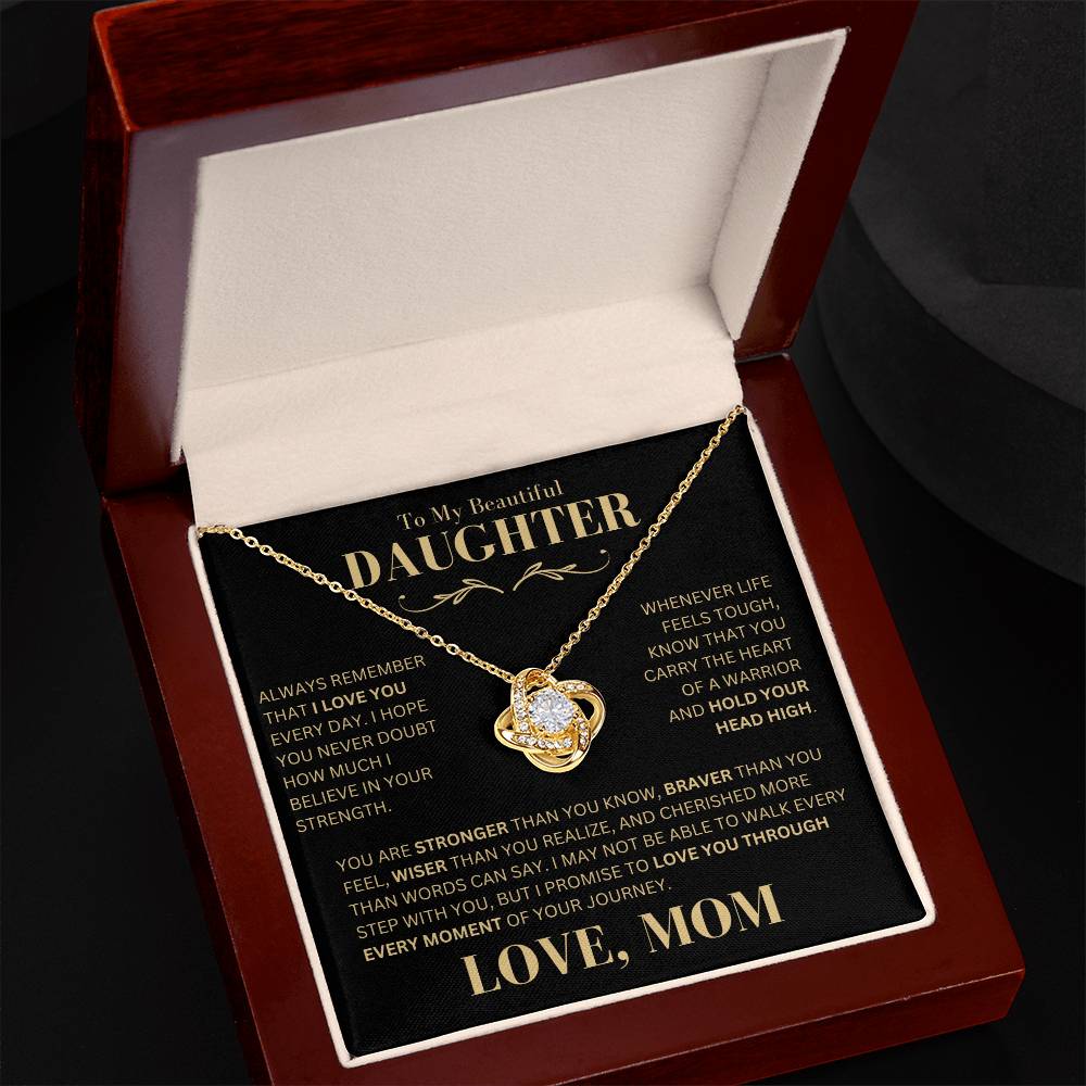 Beautiful Gift for Daughter From Mom "Always Remember That I Love You" Necklace