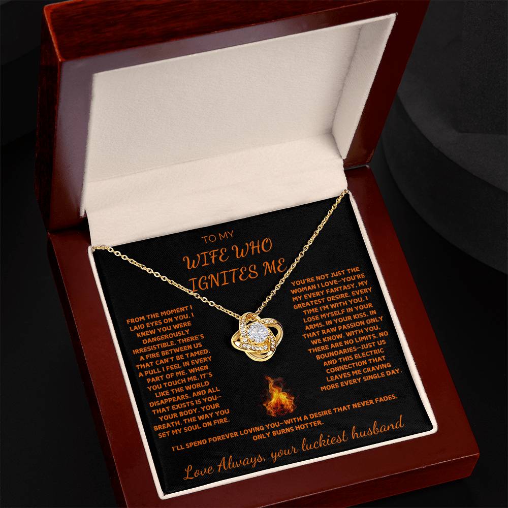 To the Woman Who Ignites My Soul - Stunning Necklace for Your Wife