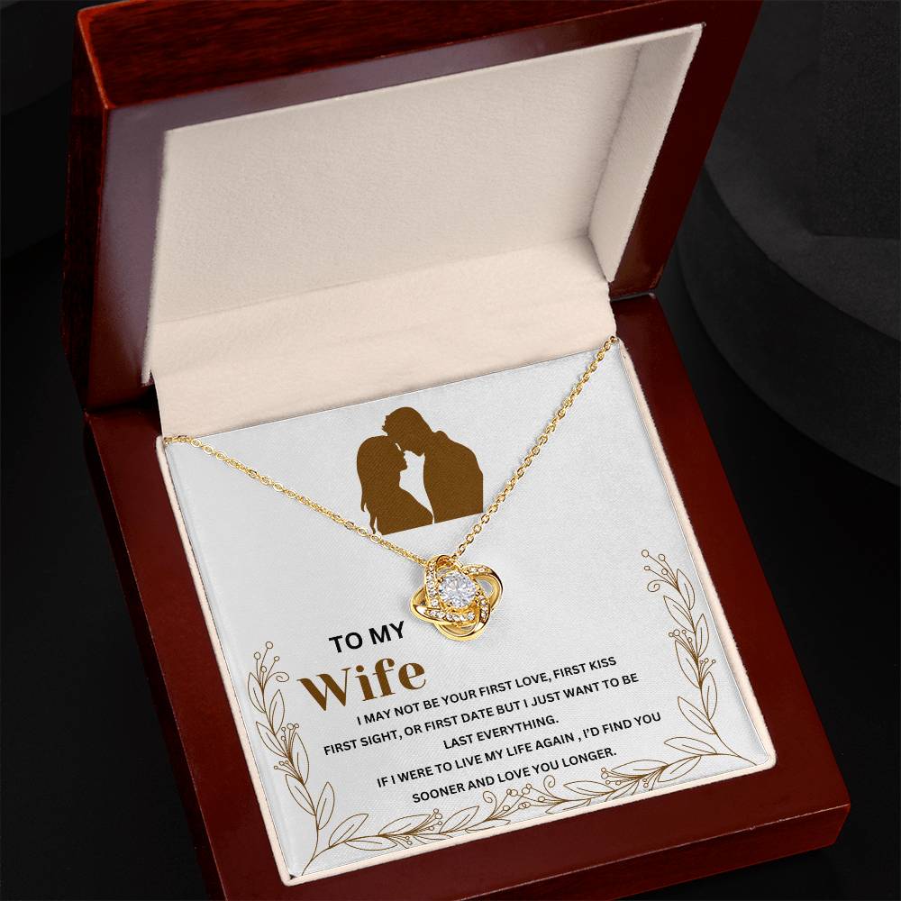 Sentimental Necklace for Wife - 'Last Love, Forever' Message from Husband- Thoughtful Anniversary Gift