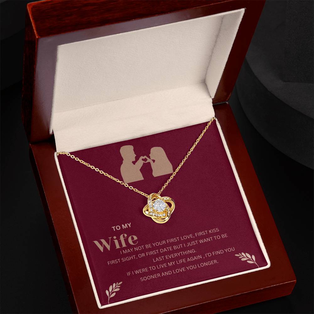 Romantic Necklace for Wife - 'Last Everything' Love Message from Husband - 14K White Gold or 18K Yellow Gold Over Stainless Steel