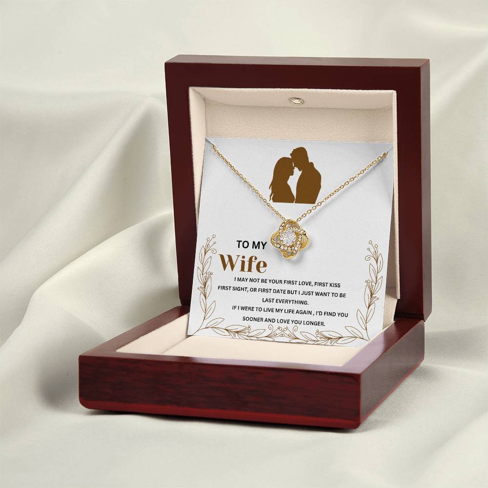 Sentimental Necklace for Wife - 'Last Love, Forever' Message from Husband- Thoughtful Anniversary Gift