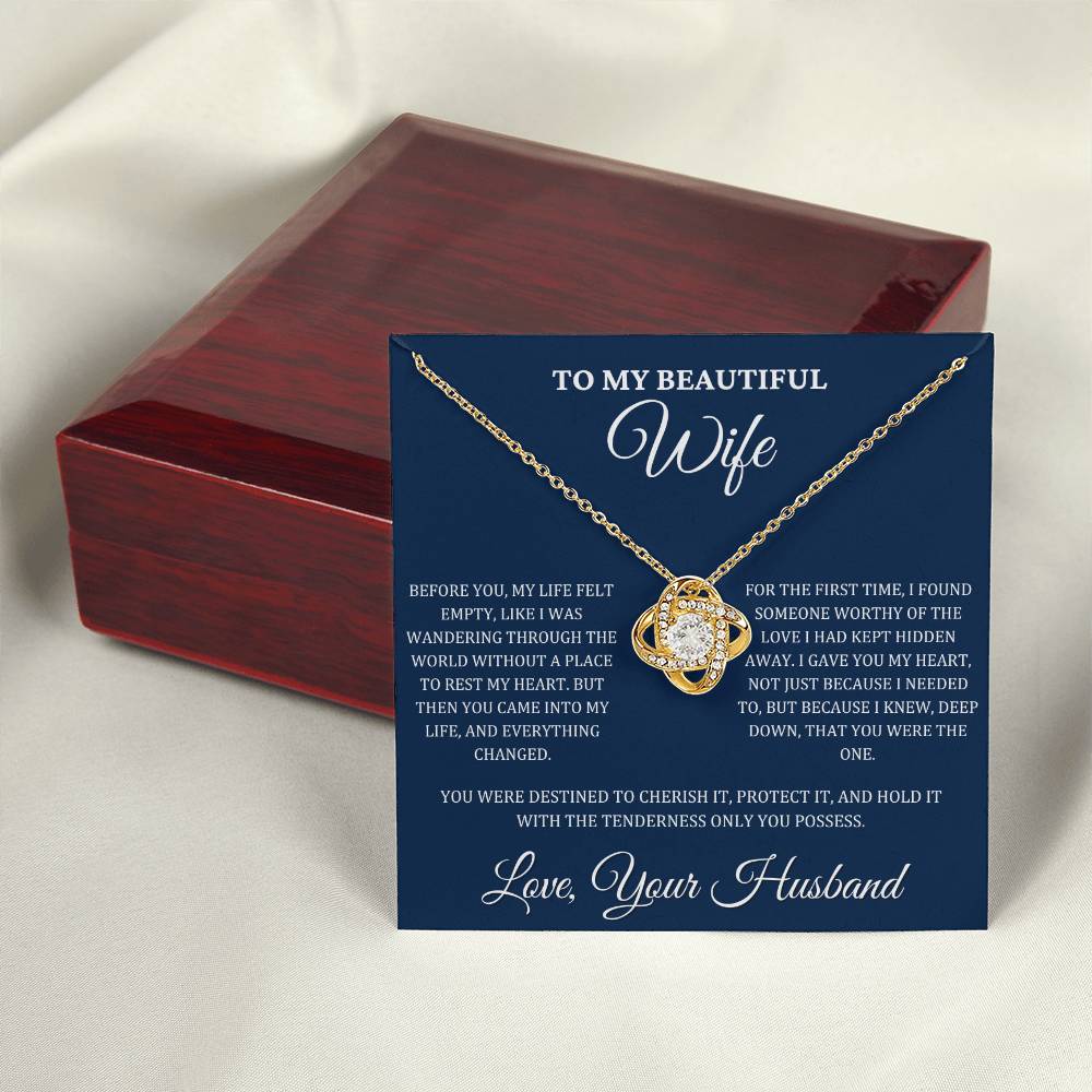 Heartfelt Necklace for Wife - 'You Changed Everything' Love Message from Husband  - Perfect Romantic Gift