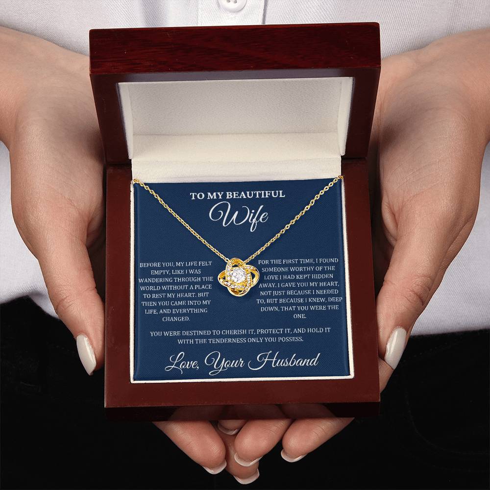 Heartfelt Necklace for Wife - 'You Changed Everything' Love Message from Husband  - Perfect Romantic Gift