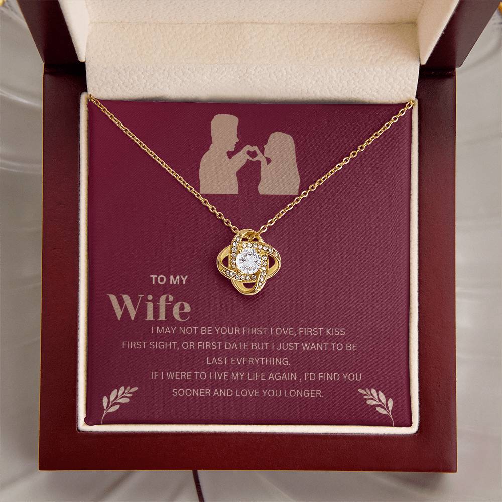 Romantic Necklace for Wife - 'Last Everything' Love Message from Husband - 14K White Gold or 18K Yellow Gold Over Stainless Steel