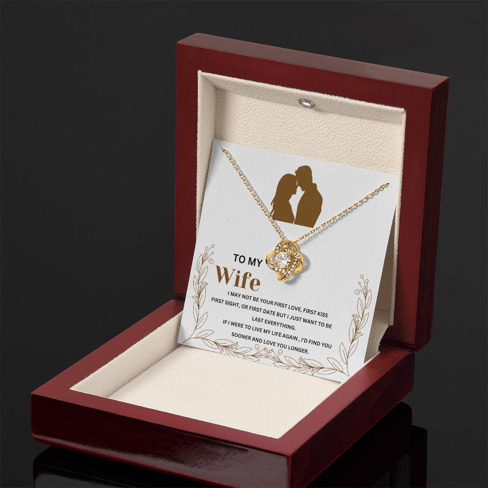 Sentimental Necklace for Wife - 'Last Love, Forever' Message from Husband- Thoughtful Anniversary Gift