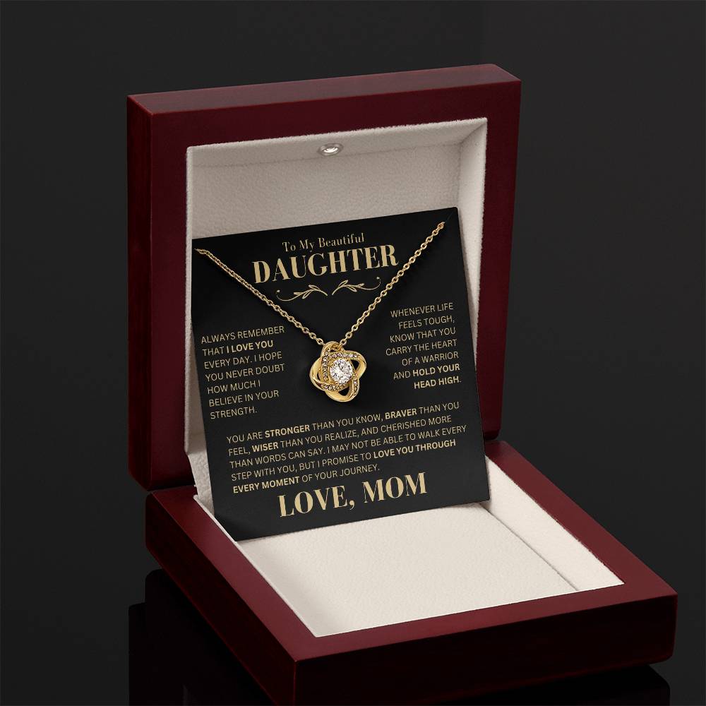 Beautiful Gift for Daughter From Mom "Always Remember That I Love You" Necklace