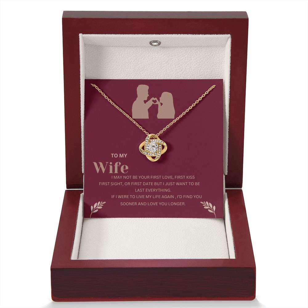 Romantic Necklace for Wife - 'Last Everything' Love Message from Husband - 14K White Gold or 18K Yellow Gold Over Stainless Steel