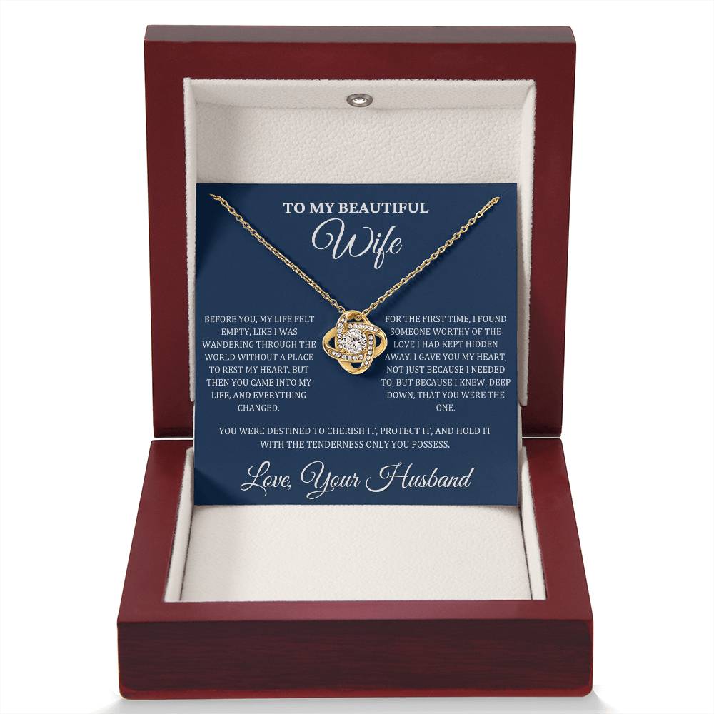 Heartfelt Necklace for Wife - 'You Changed Everything' Love Message from Husband  - Perfect Romantic Gift