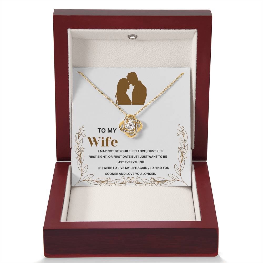 Sentimental Necklace for Wife - 'Last Love, Forever' Message from Husband- Thoughtful Anniversary Gift