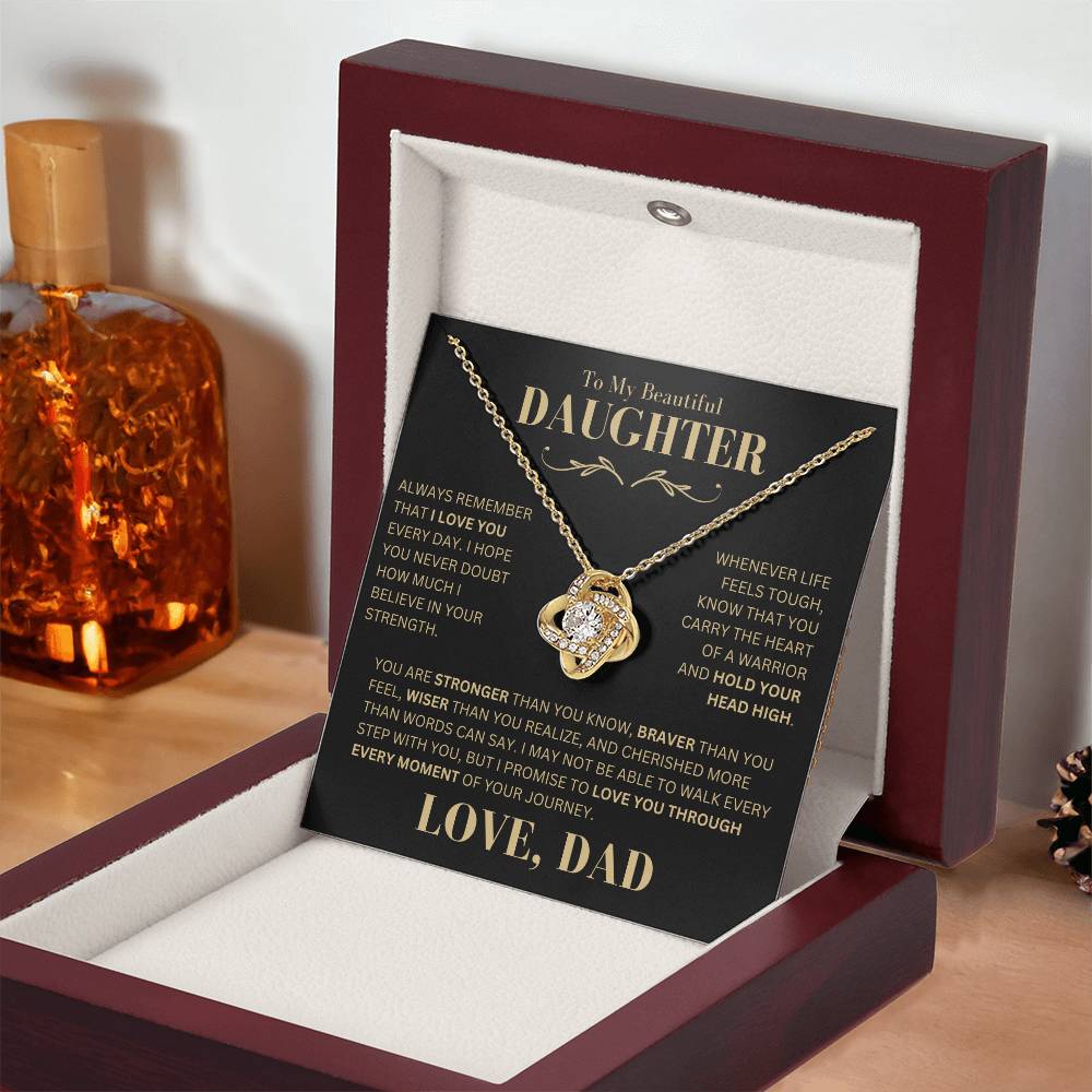 Beautiful Gift for Daughter From Dad "Always Remember That I Love You" Necklace