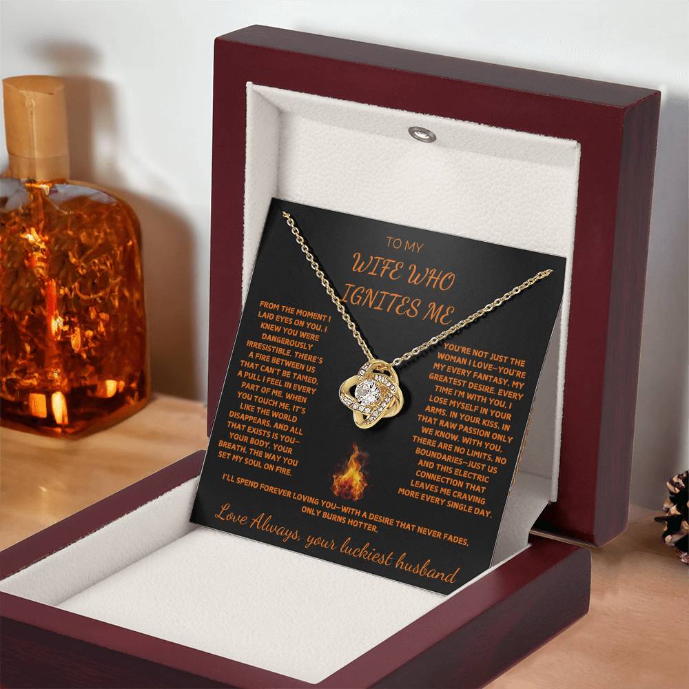 To the Woman Who Ignites My Soul - Stunning Necklace for Your Wife