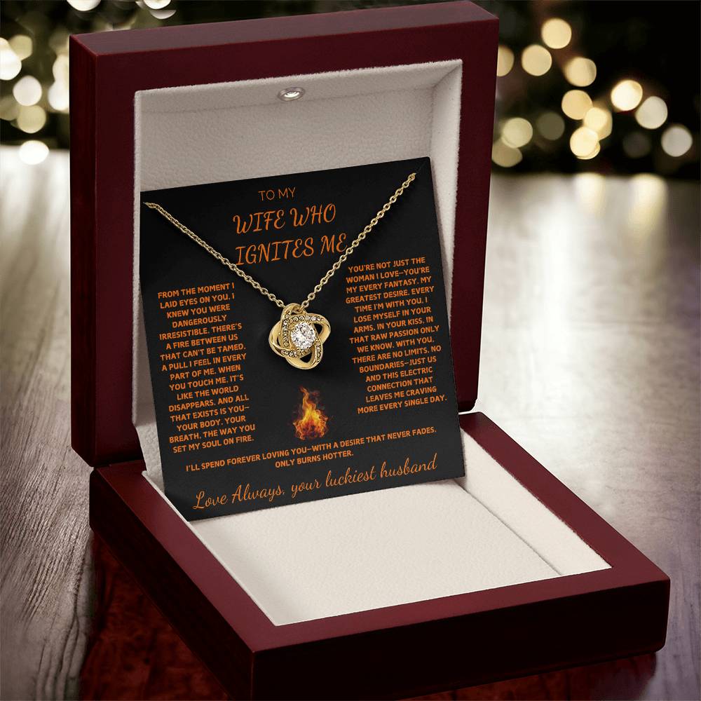 To the Woman Who Ignites My Soul - Stunning Necklace for Your Wife