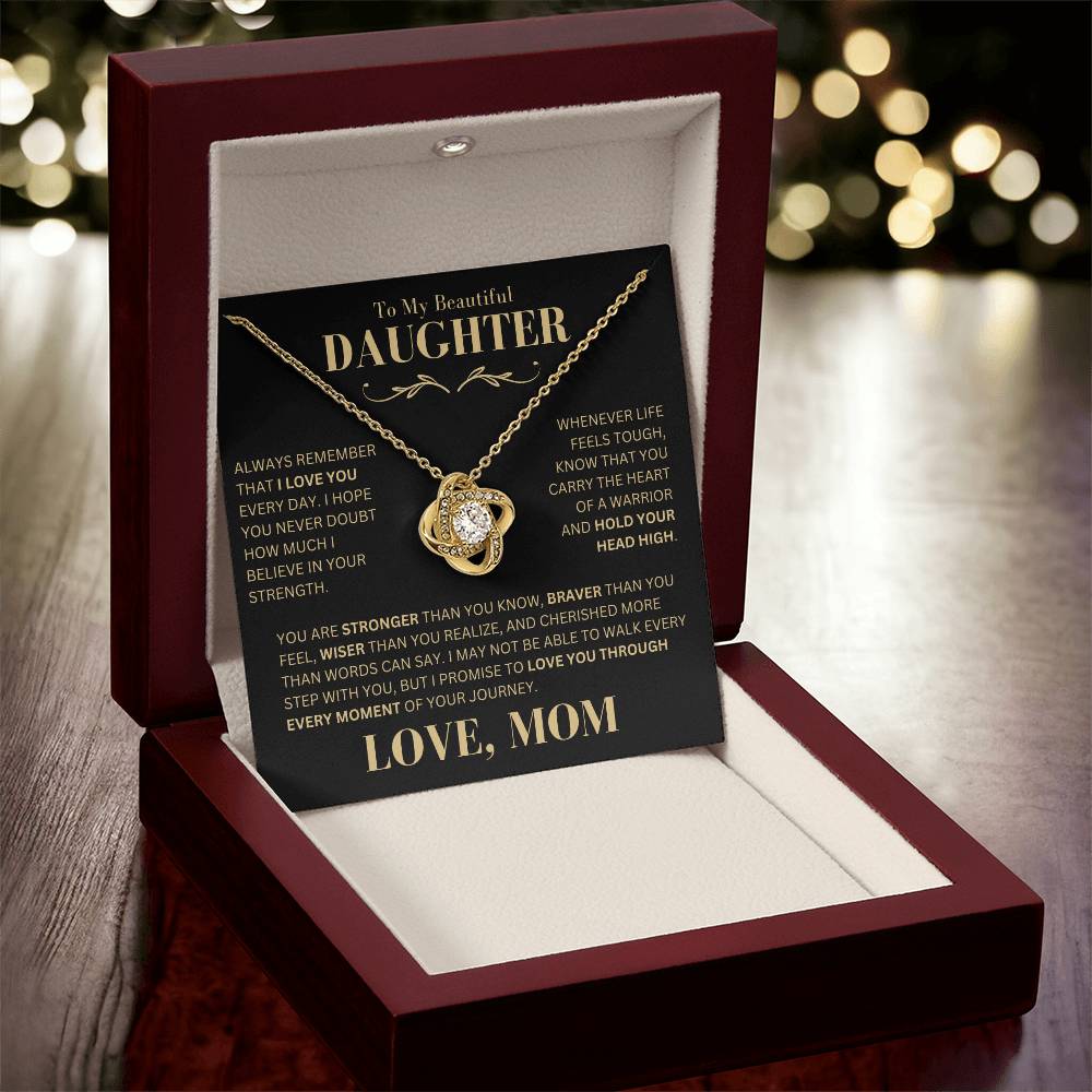 Beautiful Gift for Daughter From Mom "Always Remember That I Love You" Necklace