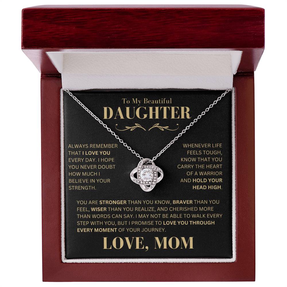 Beautiful Gift for Daughter From Mom "Always Remember That I Love You" Necklace