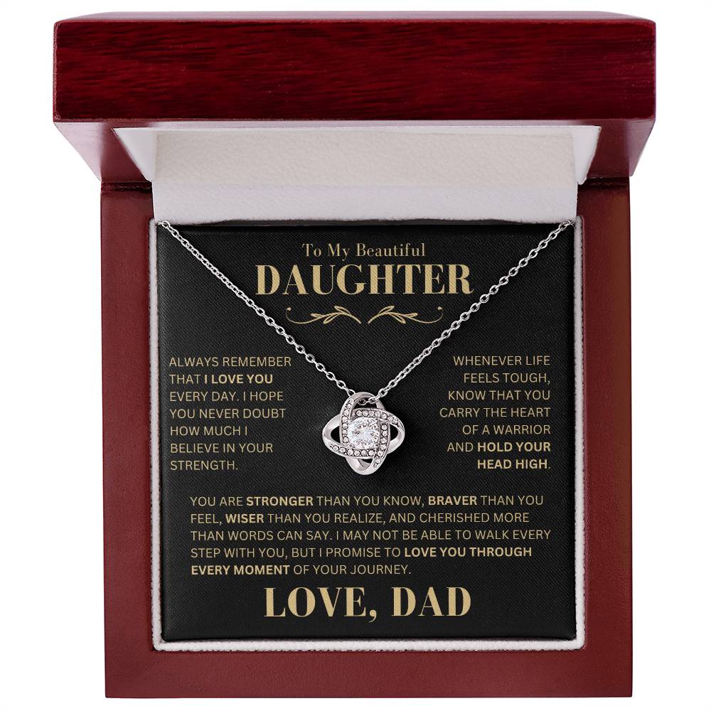 Beautiful Gift for Daughter From Dad "Always Remember That I Love You" Necklace