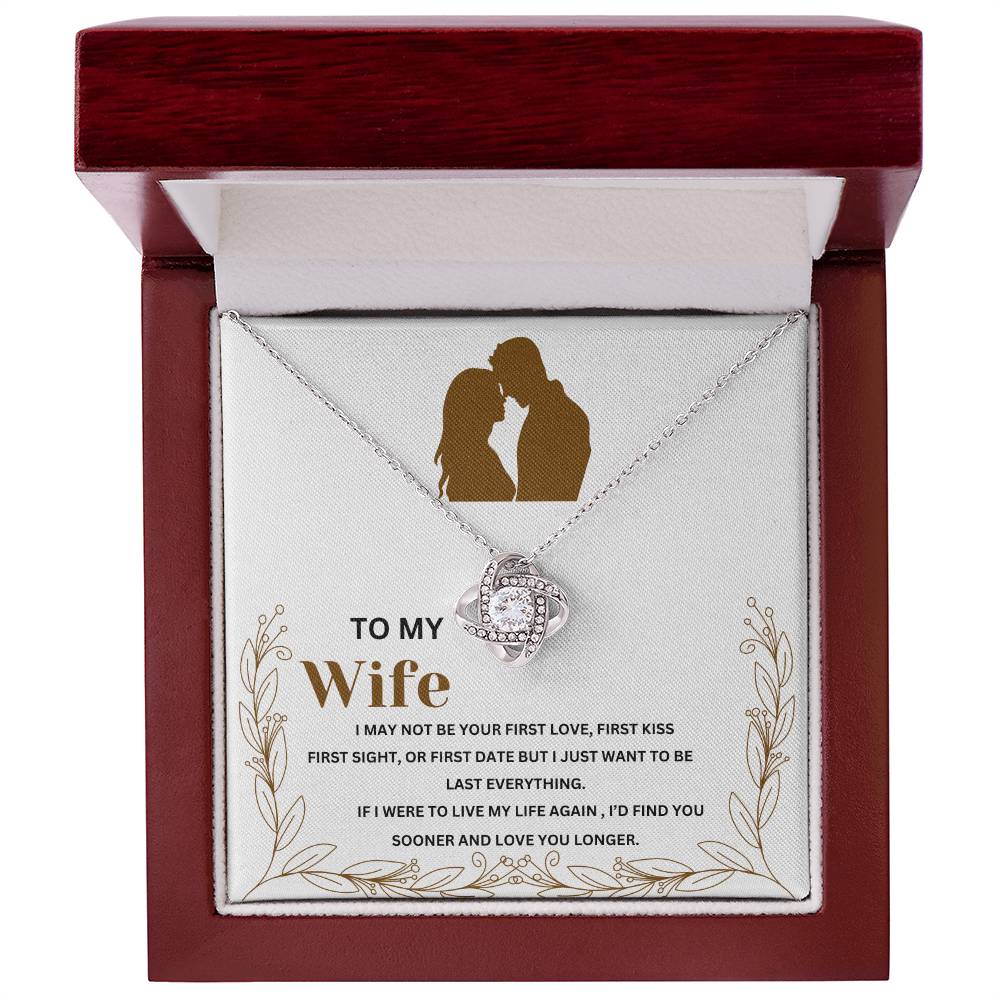 Sentimental Necklace for Wife - 'Last Love, Forever' Message from Husband- Thoughtful Anniversary Gift