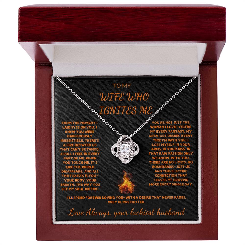 To the Woman Who Ignites My Soul - Stunning Necklace for Your Wife