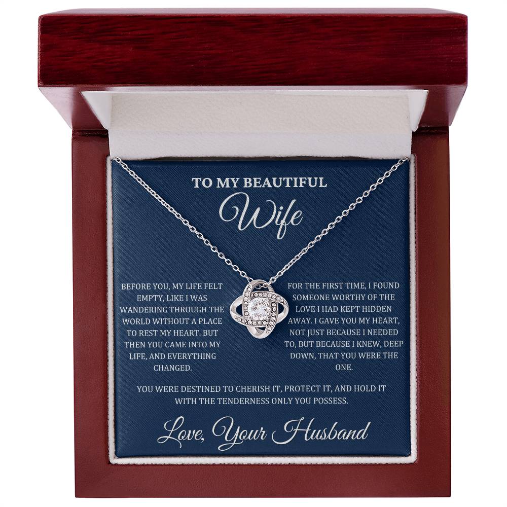 Heartfelt Necklace for Wife - 'You Changed Everything' Love Message from Husband  - Perfect Romantic Gift