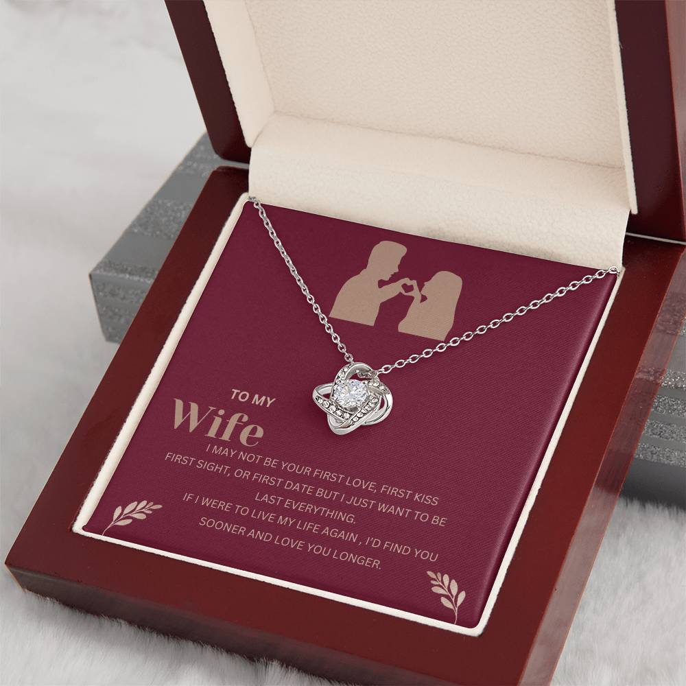 Romantic Necklace for Wife - 'Last Everything' Love Message from Husband - 14K White Gold or 18K Yellow Gold Over Stainless Steel