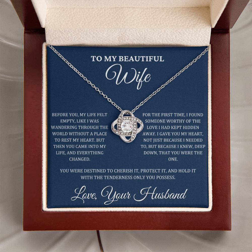 Heartfelt Necklace for Wife - 'You Changed Everything' Love Message from Husband  - Perfect Romantic Gift