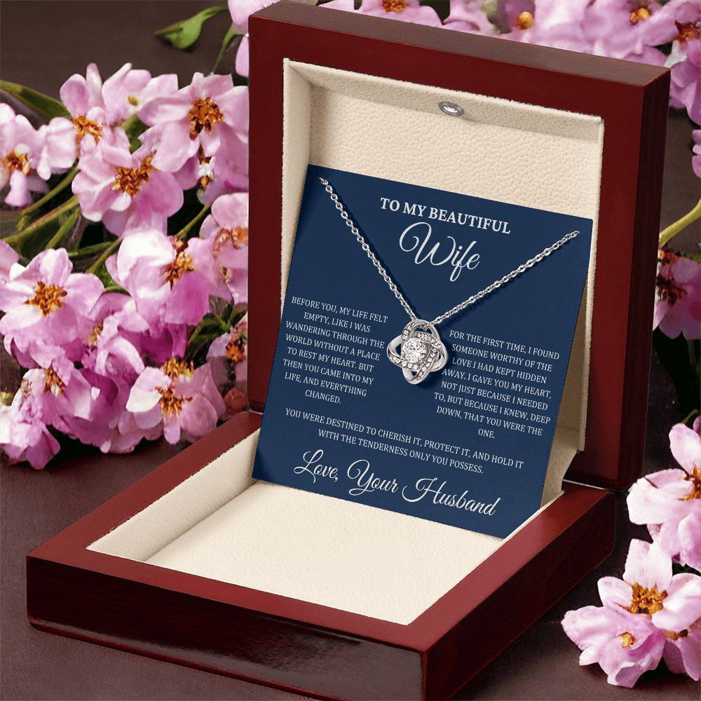 Heartfelt Necklace for Wife - 'You Changed Everything' Love Message from Husband  - Perfect Romantic Gift