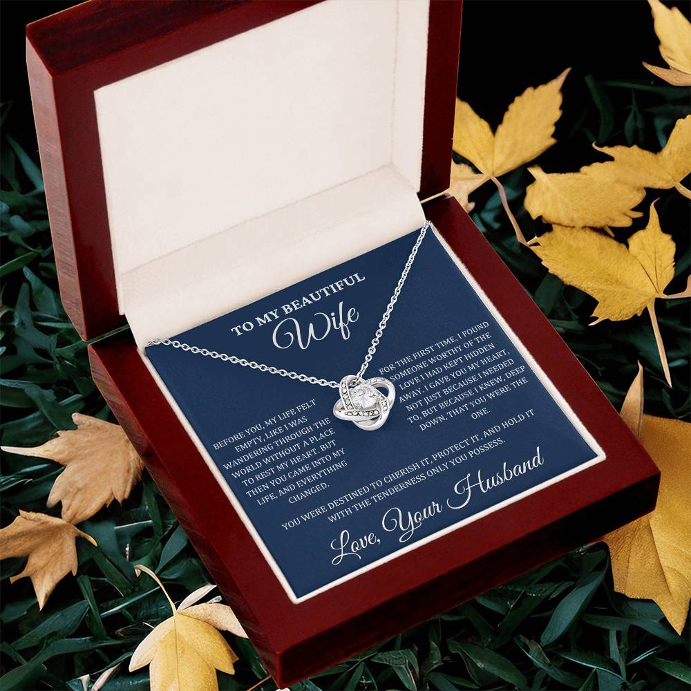 Heartfelt Necklace for Wife - 'You Changed Everything' Love Message from Husband  - Perfect Romantic Gift